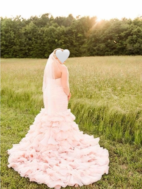 Maggie Sottero Dresses & Skirts - Maggie Sottero Blush Pink Ruffled Mermaid Wedding Dress